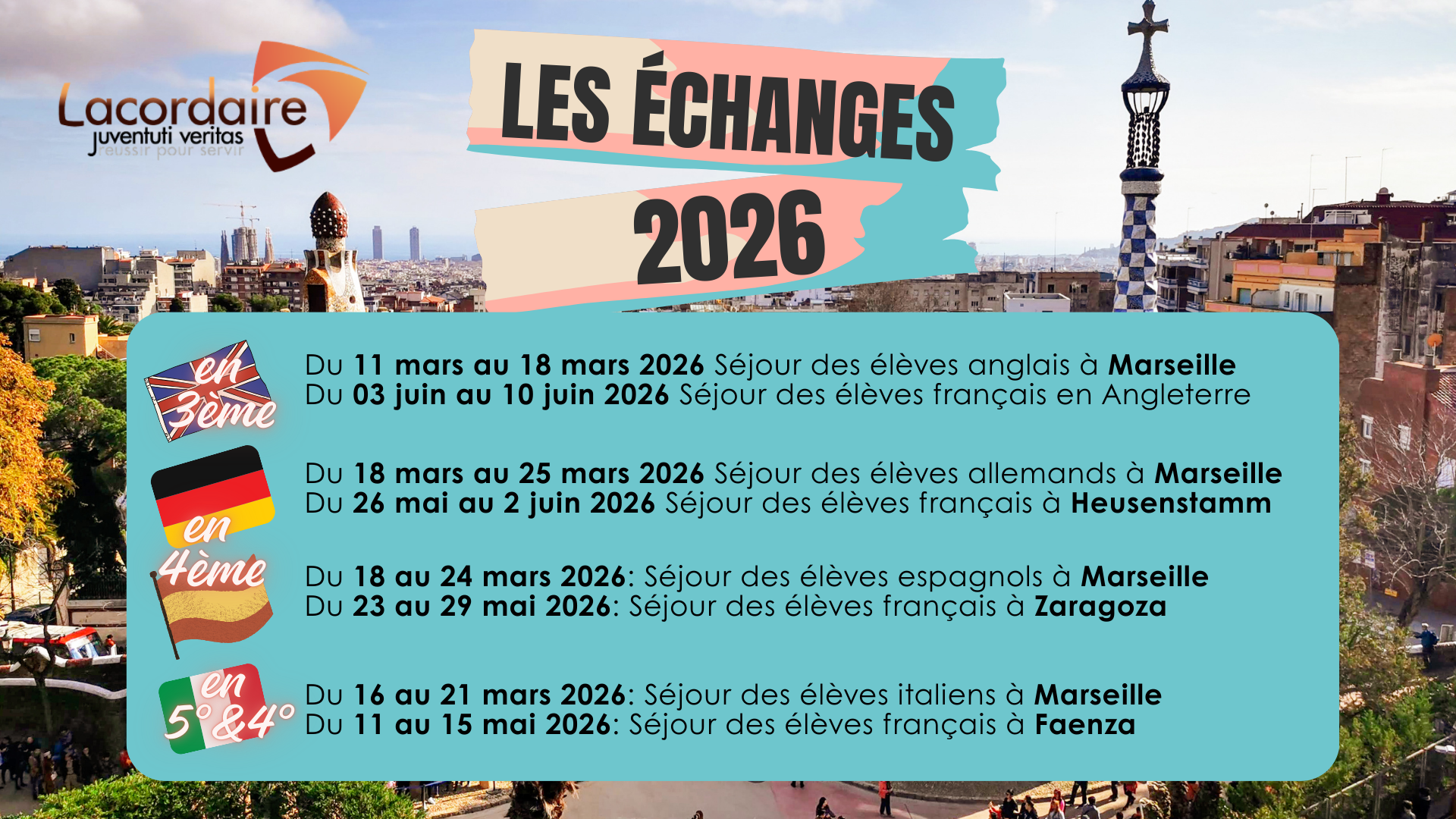 Colorée Collages Voyage Barcelone Présentation(2)